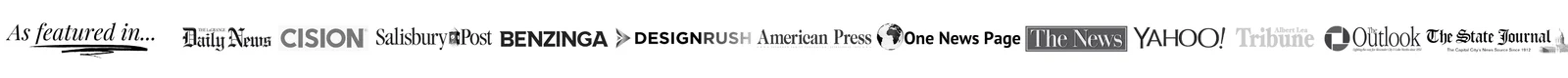 Blush Wave LinkedIn Banner (2000 × 300 px) (3000 × 500 px) (5000 × 100 px) (4000 × 200 px) (1) Media logo banner showing publications and platforms where Elite Focus Global has been featured.